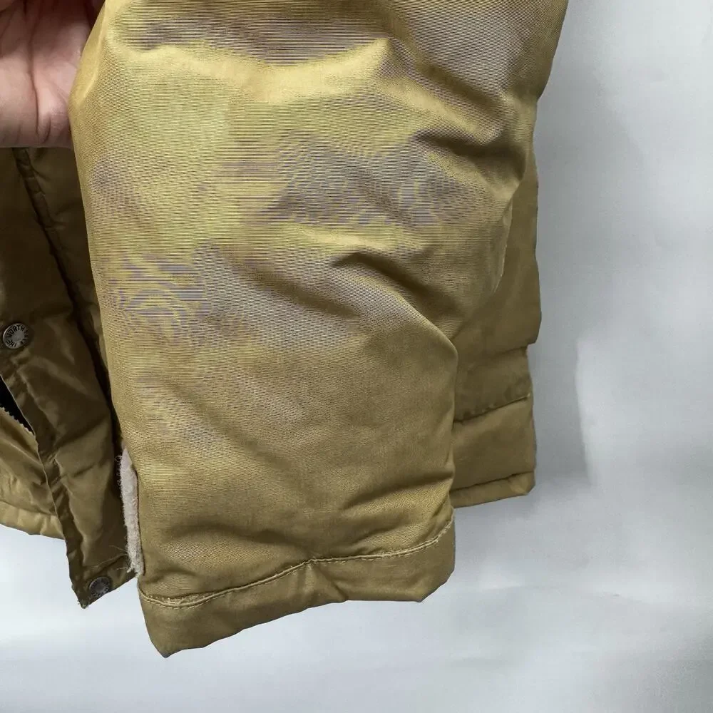 Vintage 70s THE NORTH FACE Down Hooded Puffer Coat Parka Brown Label Mens Large